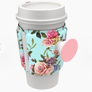 NWOT•PopThirst Cup Sleeve Retro Wild Rose